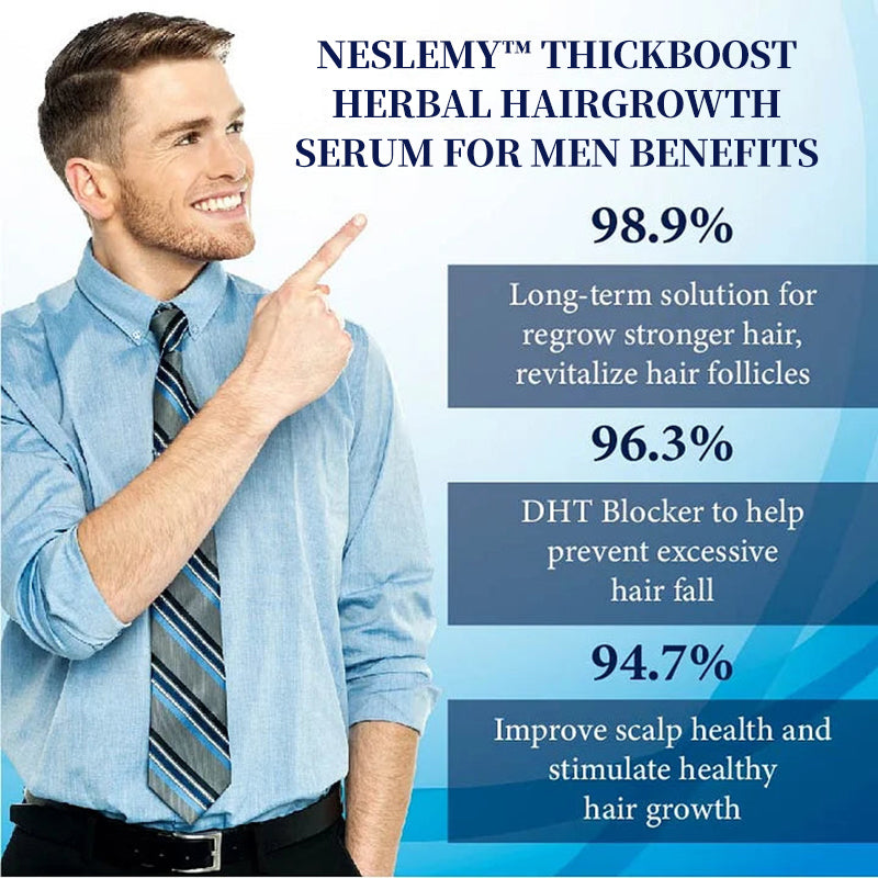 💥🩵[✨Last Day Discount:60% OFF✨] NESLEMY™ThickBoost Herbal HairGrowth Serum for Men(👨‍⚕AAD RECOMMENDS👨‍⚕)